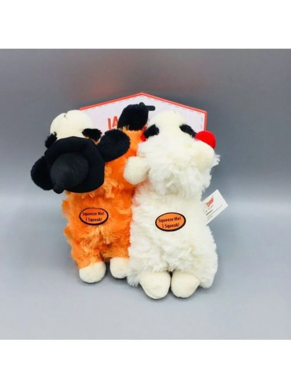 Lamb Chop Witch Halloween Plush Squeak Dog Toys Set of 2